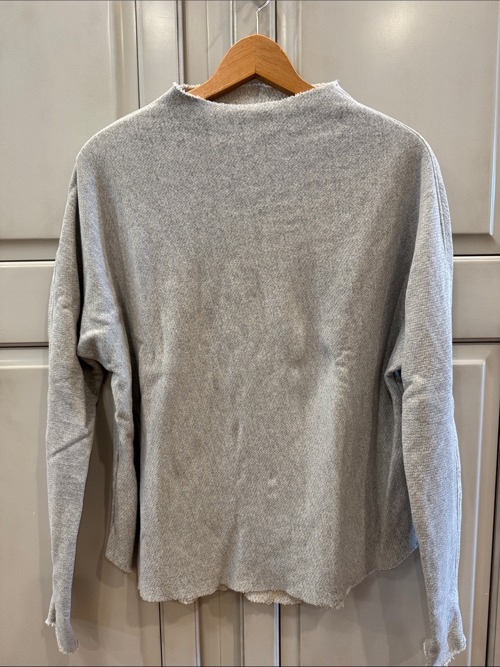 perfectwhitetee funnel neck Light Gray sweatshirt